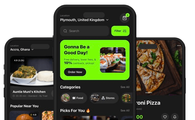 Trael Food Delivery App - Order food from your favorite restaurants